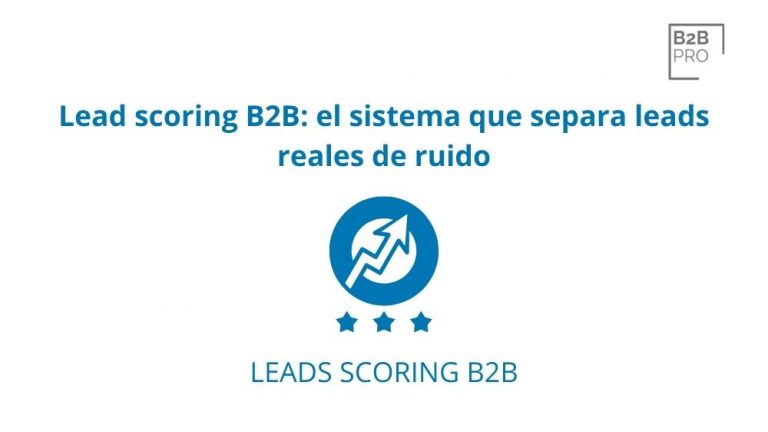 Lead scoring B2B: el sistema que separa leads reales de ruido